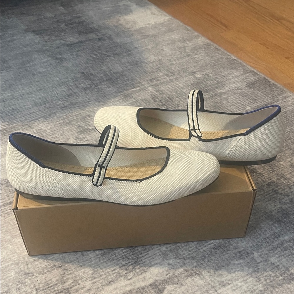 Rothy's Cream Mary Jane Flat